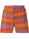 MISSONI ZIGZAG-PRINT SWIM SHORTS,8CD18D1F-EB2B-2536-E507-9141659531EE