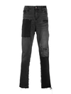 VAL KRISTOPHER BLACK 'STATIONARY' JEANS RUINED,D5E22571-B6F3-49A5-043E-1C22E5608178