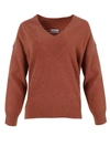Co Oversized Cashmere Knit Crewneck Sweater In Brown
