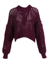 Lhd Open Knit Sweater In Purple