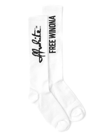 Off-white White Nylon Socks