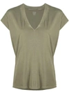 Frame Le Mid Rise Muscle Pima Cotton Tee In Green