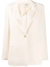 Forte Forte Single-breasted Button Blazer In White