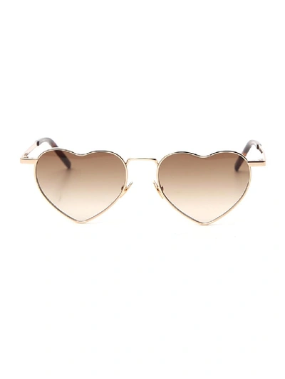 Saint Laurent Gold Metal Sunglasses