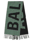 BALENCIAGA Black/Green Wool Scarf,D94C17B2-27B2-FBB2-1785-F13364CDADF0