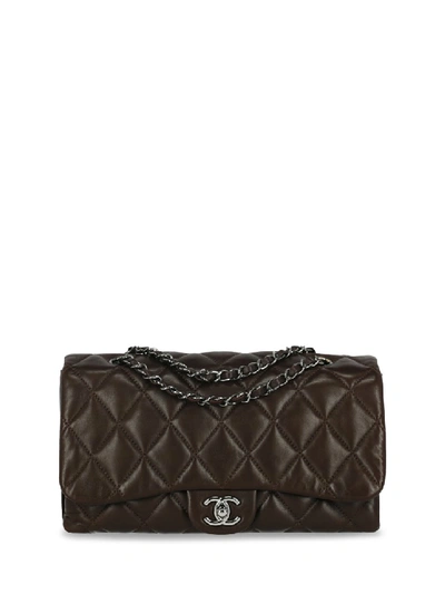 Pre-owned Chanel Quilted Leather Shoulder Bag In Brown