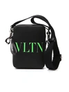 VALENTINO GARAVANI BLACK LEATHER SHOULDER BAG,75CF335C-3BBD-00F2-04CD-35CF49C2E9B2