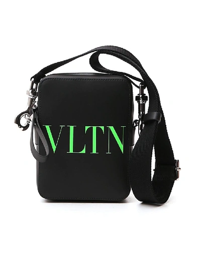 Valentino Black Leather Shoulder Bag In Black