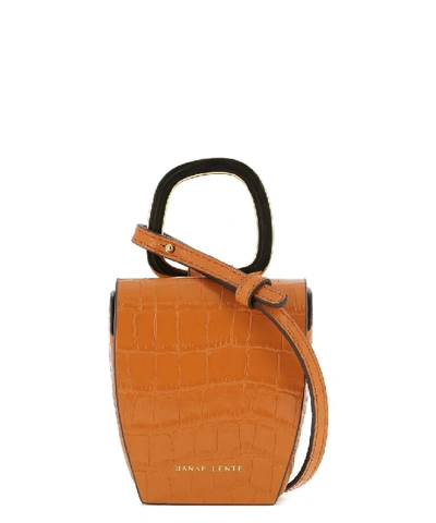 Danse Lente Orange Leather Shoulder Bag