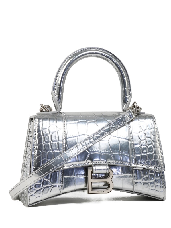 balenciaga hourglass xs silver