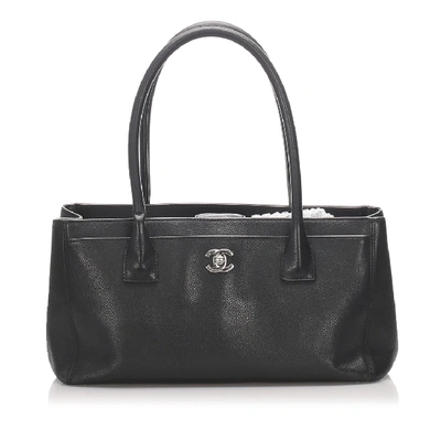 Pre-owned Chanel Caviar Leather Executive Cerf Tote In Black