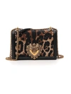 DOLCE & GABBANA LEOPARD LEATHER SHOULDER BAG,75A83563-20EE-A196-6231-3E5DF8FB4ECE