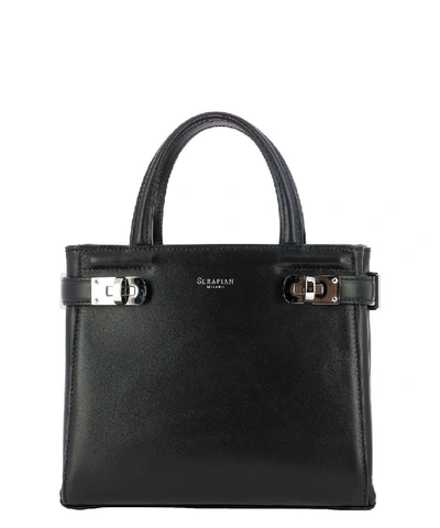 Serapian Black Leather Handbag