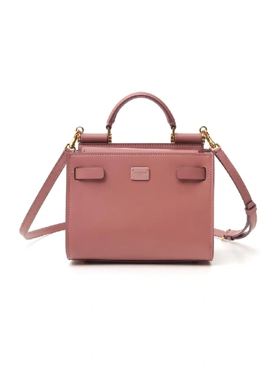 Dolce & Gabbana Sicily Pink Leather Handbag