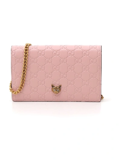 Gucci Pink Leather Shoulder Bag
