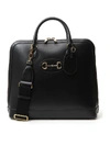 GUCCI 1955 HORSEBIT BLACK LEATHER TRAVEL BAG,482F0D27-8EE6-766F-F1E2-815EF60A3E4D