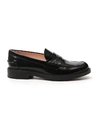 TOD'S BLACK LEATHER LOAFERS,1521BE38-3336-26CE-5DEC-1CD6C0671896
