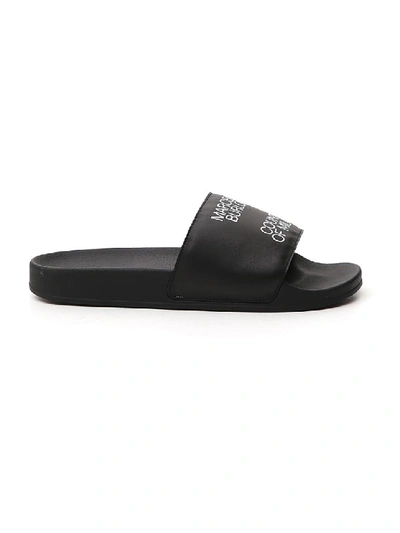 Marcelo Burlon County Of Milan Slide Sandals In Black