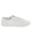 SAINT LAURENT LOW-TOP WHITE LEATHER SNEAKERS,50D89C63-788F-2B76-A925-4CF13405D2A0