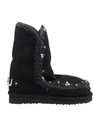 MOU BLACK SUEDE ANKLE BOOTS,55368E0E-C50A-C279-2702-5F7AD65BE970