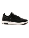 Givenchy Mens Blk/white Wing Logo-embellished Leather Trainers 11 In Black