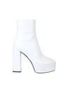 Giuseppe Zanotti Morgana Patent Platform Booties In White
