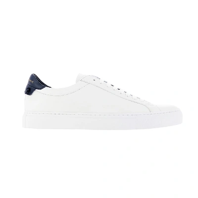 Givenchy And Navy Two Tone Leather Sneakers In White