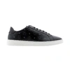 Mcm Monogram-print Low-top Sneakers In Black