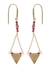 ISABEL MARANT ROCIO RED BRASS EARRINGS,3F3A577B-D32F-EDDD-0491-D90B9DF674CA