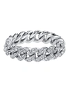 Shay 18k White Gold Mini Pavé Diamond Link Ring In Not Applicable