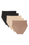 Shop Chantelle Lingerie Soft Stretch 5-pack Seamless Hipster Briefs In Multi
