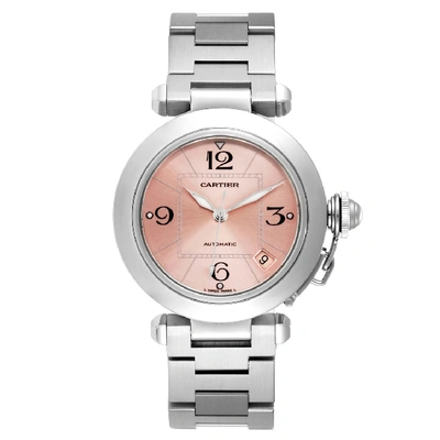 Cartier Pasha C Midsize Pink Dial Automatic Ladies Watch W31075m7 Box Papers In Not Applicable