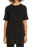 Eileen Fisher Ribbed Tunic In Black