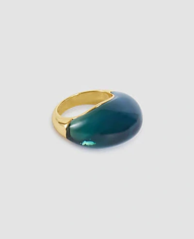 Ann Taylor Glass Cocktail Ring In Gold