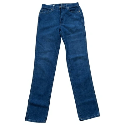 Pre-owned Khaite Blue Denim - Jeans Jeans