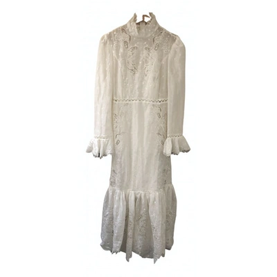 Pre-owned Zimmermann White Linen Dress
