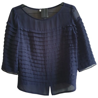 Pre-owned Claudie Pierlot Blue Polyester Top