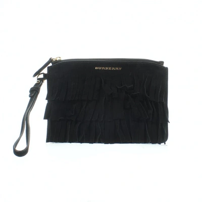 Pre-owned Burberry Black Suede Clutch Bag