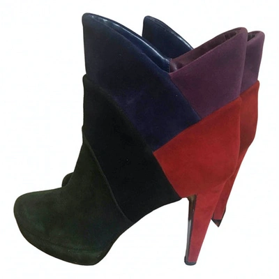 Pre-owned Walter Steiger Multicolour Suede Ankle Boots