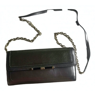 Pre-owned Diane Von Furstenberg Silver Leather Clutch Bag