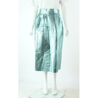 Pre-owned Vika Gazinskaya Turquoise Skirt