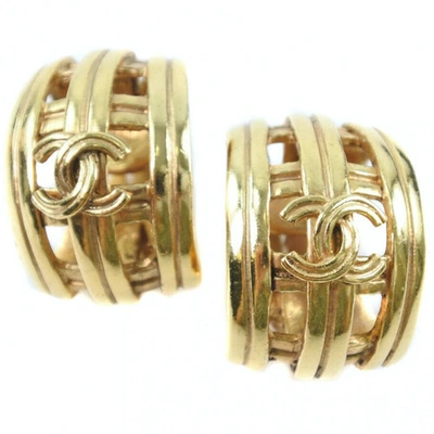 Pre-owned Chanel Gold Gold Plated Earrings