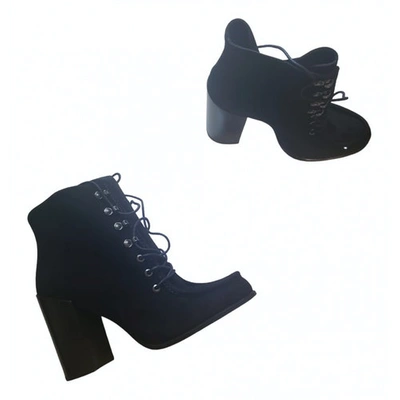 Pre-owned Stuart Weitzman Lace Up Boots In Other