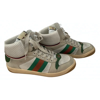 Pre-owned Gucci Screener Multicolour Leather Trainers