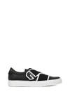 Givenchy Black Crossed Strap Urban Knots Sneakers In 001-black