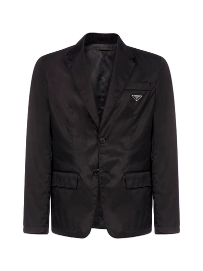 Prada Re-nylon Gabardine Zip-up Blouson In Nero (black)