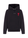 AMI ALEXANDRE MATTIUSSI AMI DE COEUR-LOGO COTTON HOODIE,11496671