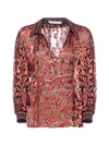 ALICE AND OLIVIA DESIREE FLORAL PRINT BLEND-SILK BLOUSE,11496470