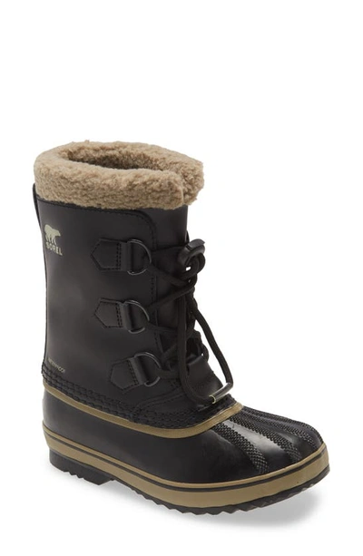 Sorel Kids' Yoot Pac Waterproof Insulated Snow Boot In Black