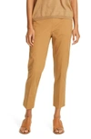 Eileen Fisher High Waist Tapered Ankle Pants In Chestnut